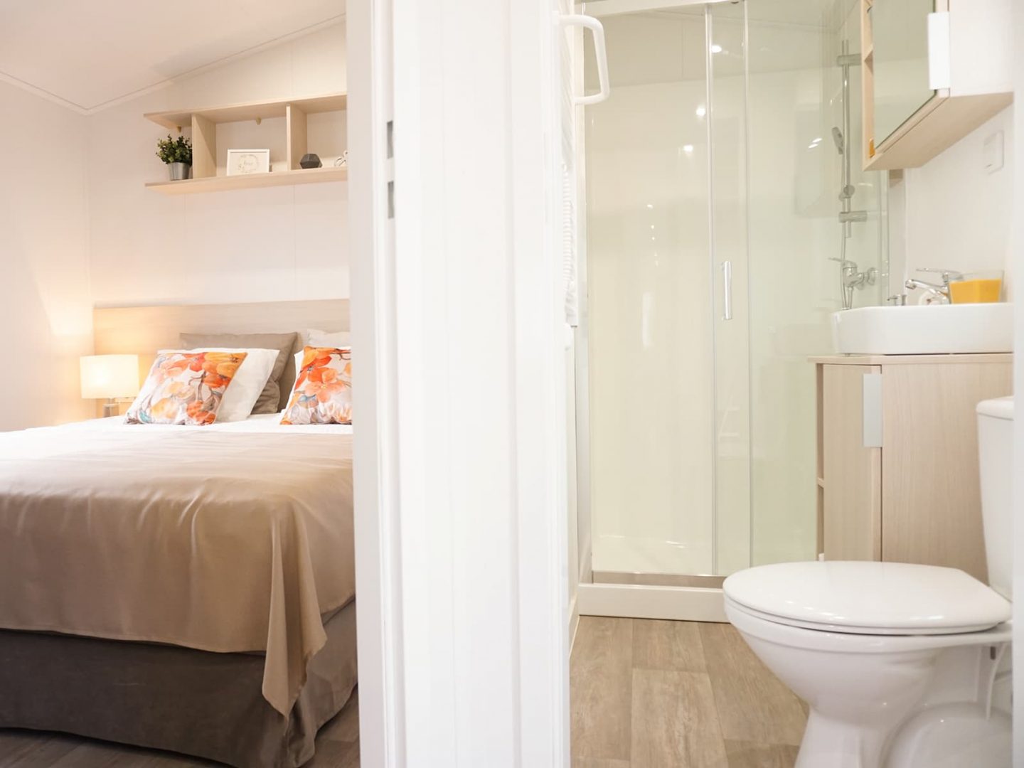 Mobilheime mit hochwertiger Ausstattung auf dem Camping Gugel.