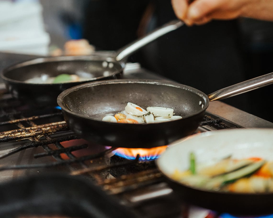 Frisch zubereitete Meeresfrüchte